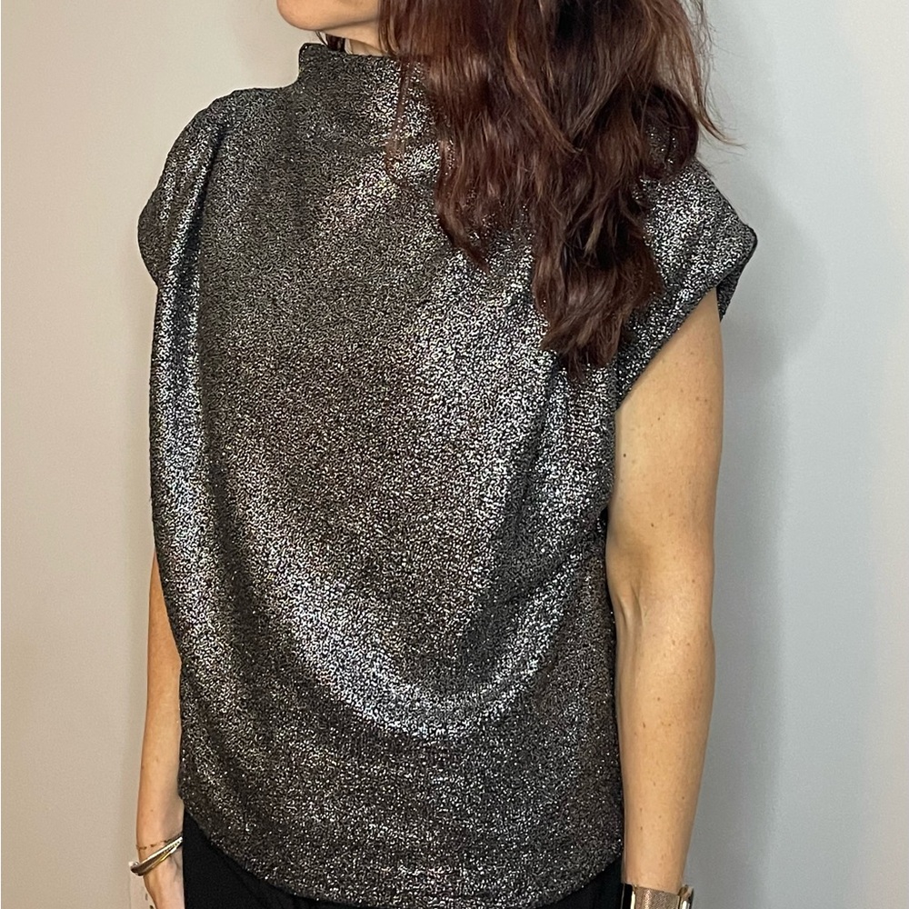 Express Metallic Black Women's Blouse
